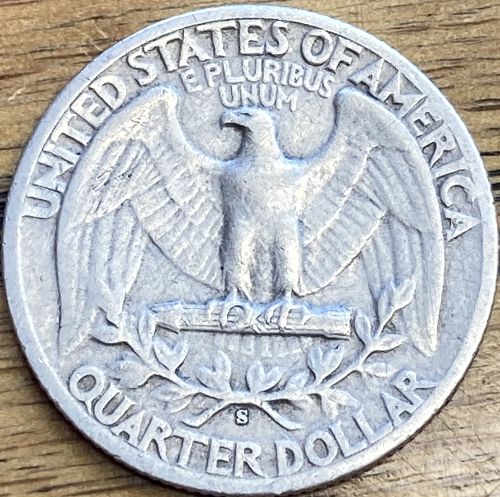1943S Washington quarter in VERY FINE condition