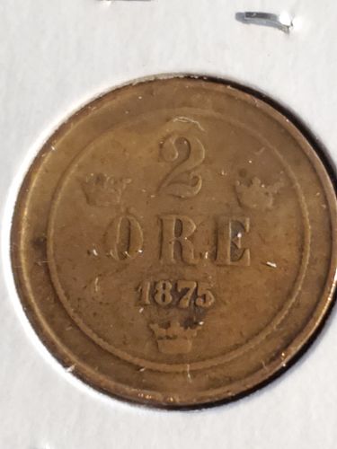 1875 Sweden 2 Ore