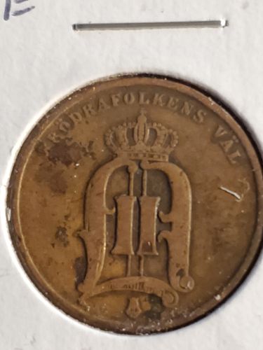 1875 Sweden 2 Ore