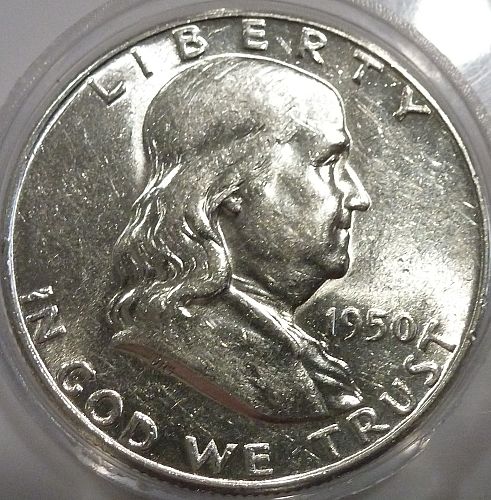 1950-P Gem BU Franklin Half Dollar With Full Bell Lines (425-X)