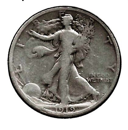1919  Walking Liberty Half Dollar***VG***
