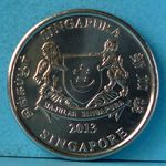 Singapore 3rd series 5 Cents to $1 - 5 pieces 2013