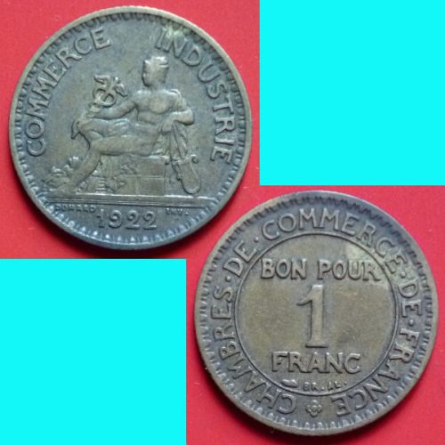 France 1 Franc 1922 km 876