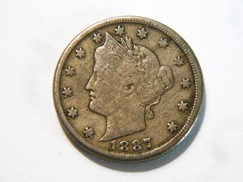 1887 Liberty V Nickel