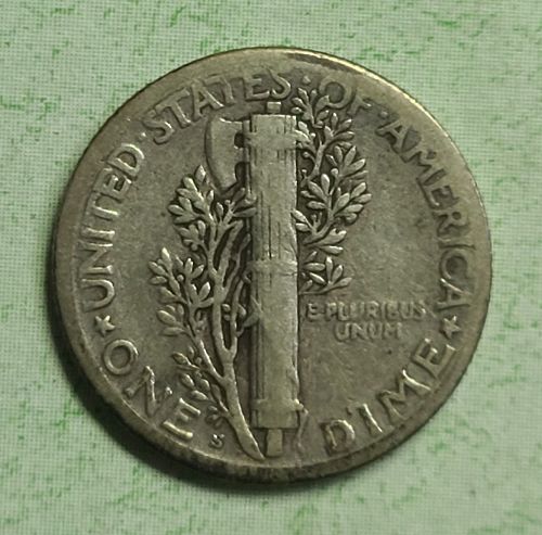 1925-S Mercury Dime Fine-15