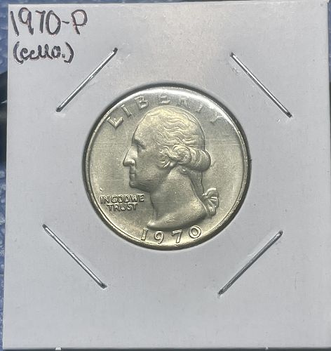 1970-P Washington Clad Quarter ~ BU/MS60+ Condition Still in Cellophane