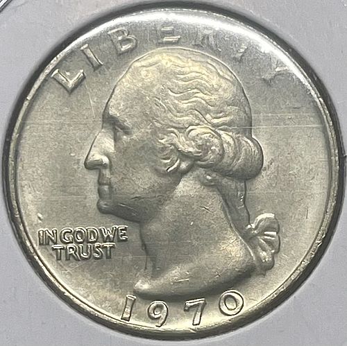 1970-P Washington Clad Quarter ~ BU/MS60+ Condition Still in Cellophane