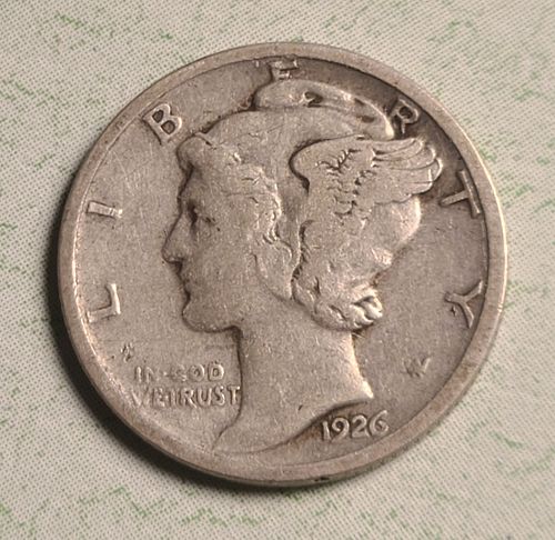 1926-D Mercury Dime Fine-15