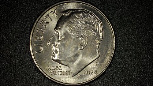 2024 P Roosevelt Dime Gem Brilliant Uncirculated Full Split Bands