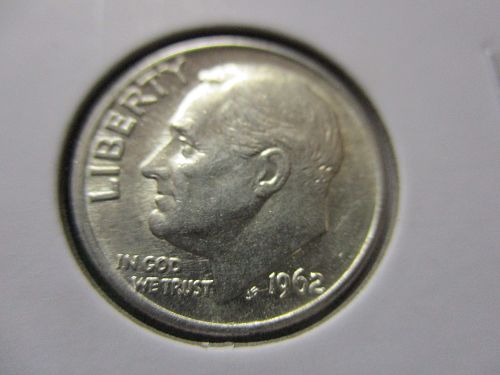 1962  Roosevelt Dime.  Item: 10 R62-03.