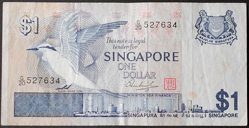 Singapore P9 Dollar F-VF