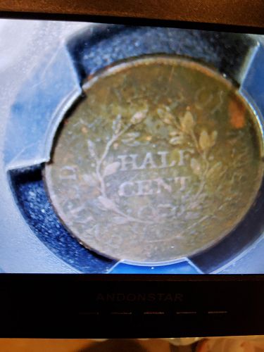 A MUST HAVE- VERY RARE 1806 DRAPED BUST HALF CENT- HIGH 6.