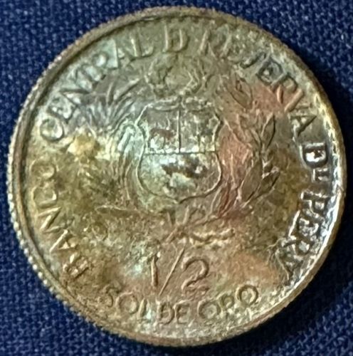 Peru - 1965 - 1/2 Sol [400th Anniversary of Lima mint] [#1]