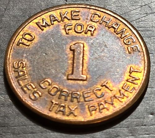 Coin, Arizona State Tax Commission Cactus Metal Token Vintage P6
