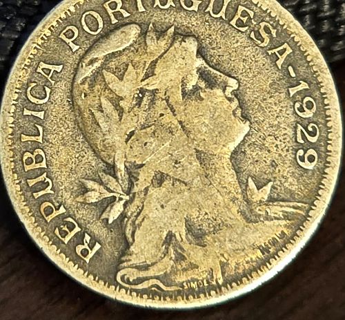 1929 St. Thomas & Prince (Portuguese) 50 Centavos - RARE & Nearly 100 Years Old!