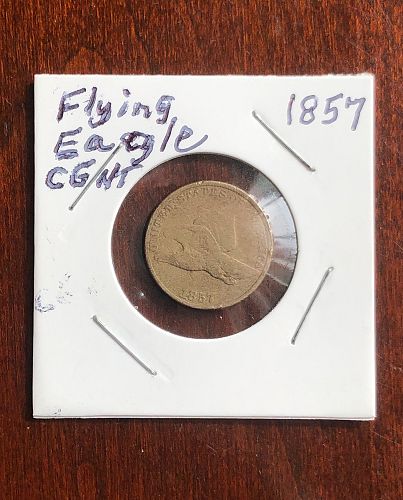 NOT The RARE $7.5K Value 1956 FEC, BUT The 1857 Flying Eagle Cent Selling $45 B/O