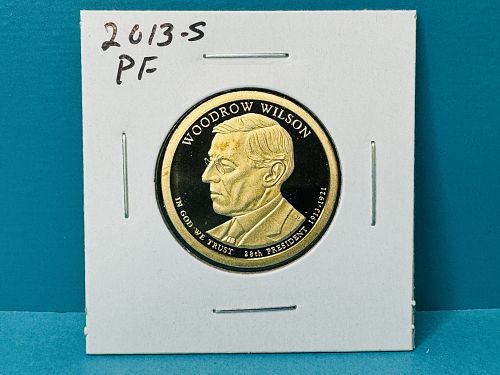 2013-S Proof Woodrow Wilson Presidential Dollar