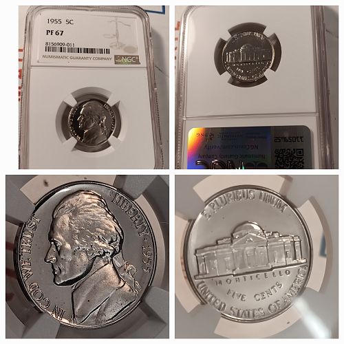 1955 Jefferson Nickel NGC Proof 67