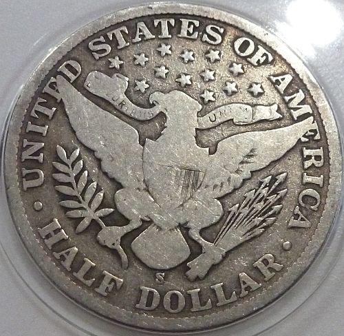 1907-S BARBER HALF DOLLAR # 150-E