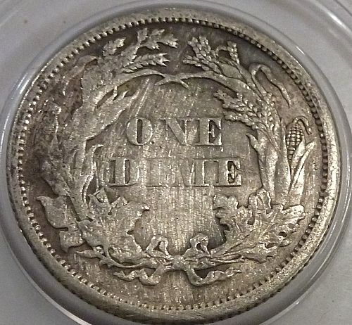 1876-P LIBERTY SEATED DIME # 150-L