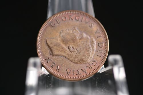 1950 Canada 1 Cent- George VI- AU++RED