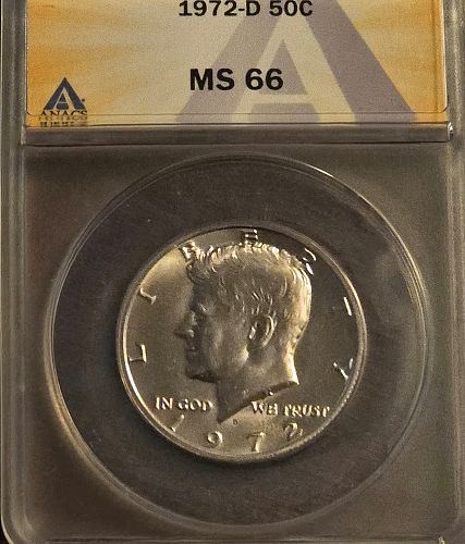 1972-D Kennedy Half Dollar - ANACS GRADED MS66!!!