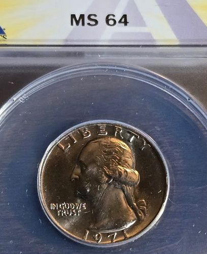 1971 Washington Quarter - ANACS GRADED MS64!