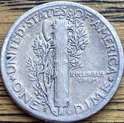 1925S mercury dime in VERY FINE condition