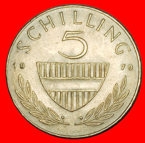 Ⰶ HORSE (1968-2001): AUSTRIA ★ 5 SHILLINGS 1970 MINT LUSTRE!