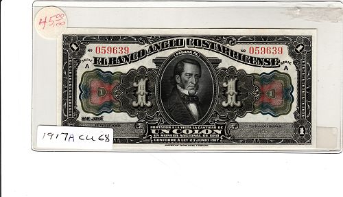 1917 A COSTA RICA  UN COLON  BILL