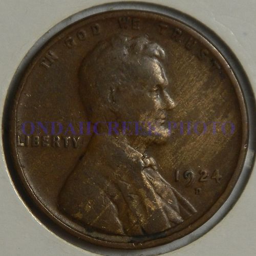 1924-D Lincoln Cent Woody Rotated Reverse