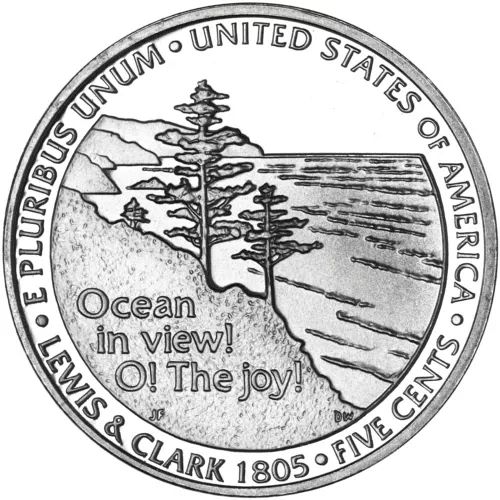 2005 S  PROOF  JEFFERSON NICKEL:  OCEAN VIEW