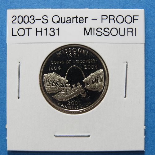 2003-S MISSOURI STATE QUARTER (PROOF QUARTER)  LOT H131