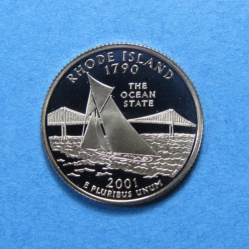 2001-S RHODE ISLAND STATE QUARTER (PROOF QUARTER)  LOT H153