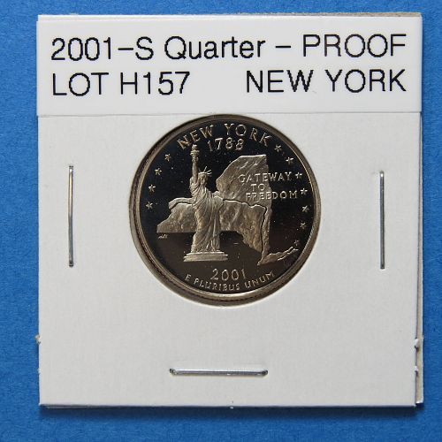 2001-S NEW YORK STATE QUARTER (PROOF QUARTER)  LOT H157