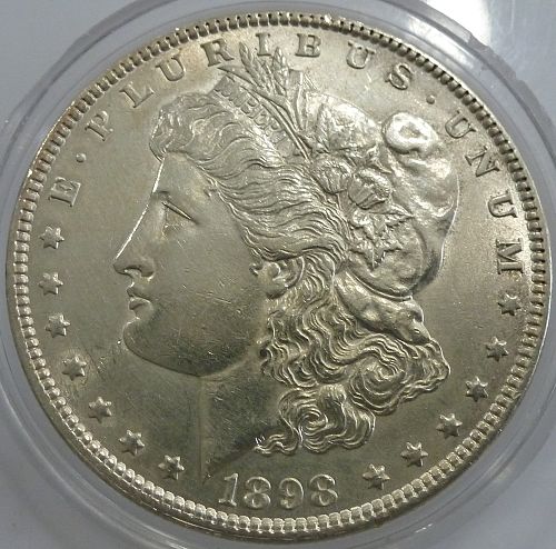 1898-P ABOUT U-CIRCULATED MORGAN DOLLAR # 1017-Z