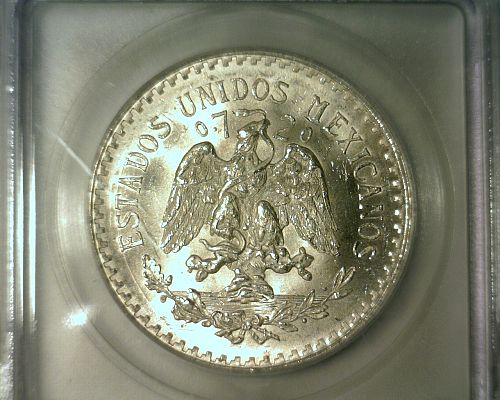 1933  SILVER MEXICO  PESO ICG MS-66      NICE LOOKING COIN!!
