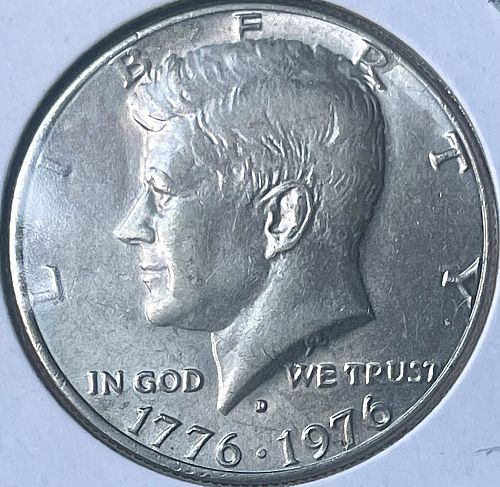 1976-D DDR Bi-Centennial Kennedy Clad Half Dollar ~ Circulated Condition