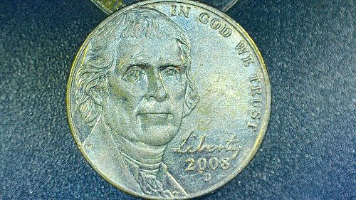 2008 D Jefferson Nickel Gem Brilliant Uncirculated Beautiful Toning Full Steps