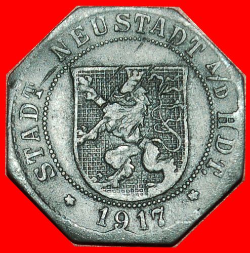 Ⰶ NUREMBERG (1917-1918): GERMANY NEUSTADT PALANINATE ★ 5 PFENNIGS 1917 LION AND STARS