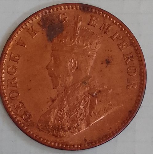 1929   BRITISH  INDIA  1/4 ANNA CIRCULATED COIN