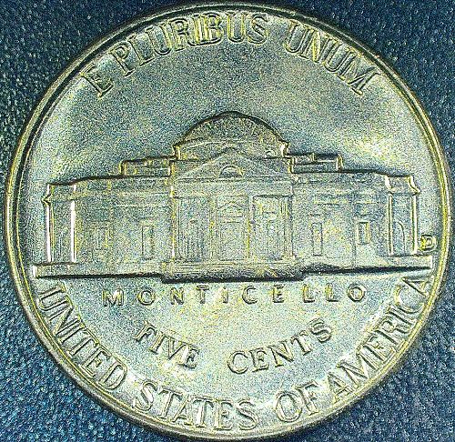 1954 S&D Jefferson Nickel Brilliant Uncirculated