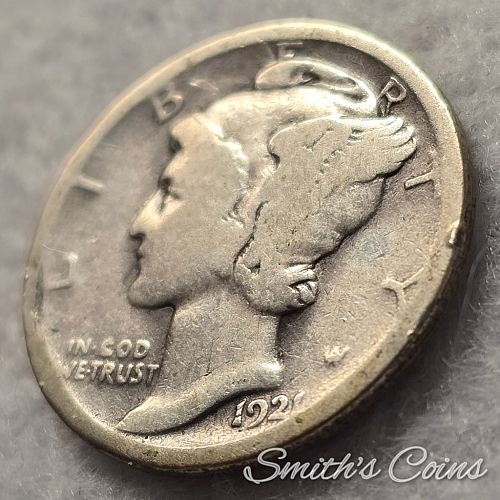 1921 ~ Mercury Dime ~ AG+
