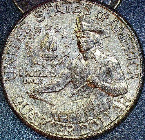1976 D Washington Quarter Gold Toning