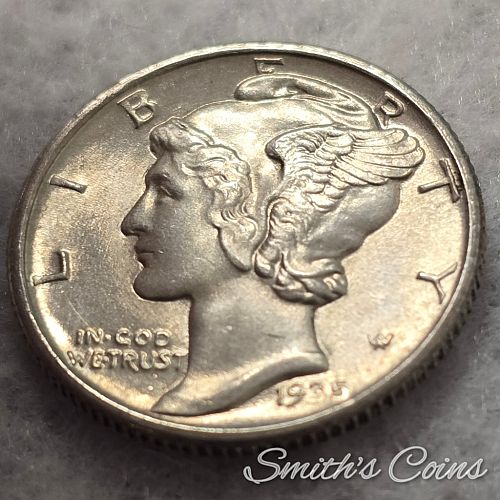 1935 ~ Mercury Dime ~ MS-64 FSB