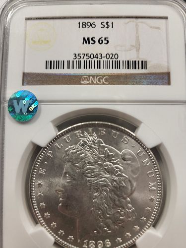 1896 P Morgan Dollar MS-65 SW