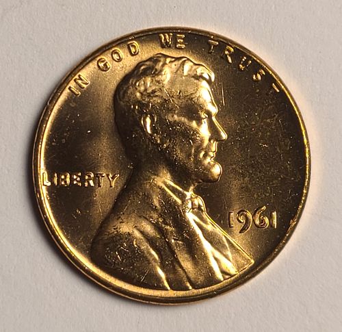 1961 Lincoln Cent MS-64 (Near Gem) RED