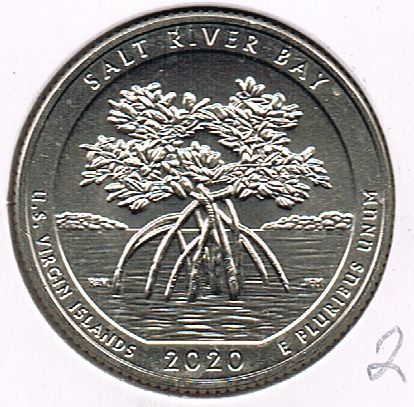 25 Cents / Quarter Salt River Bay , U.S. Virgin Islands, 2020 S