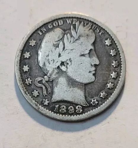 1898  Barber Silver Quarter***VG***