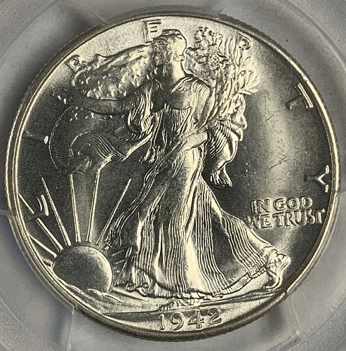 1942-D  Walking Liberty Half, MS65 PCGS (7538)